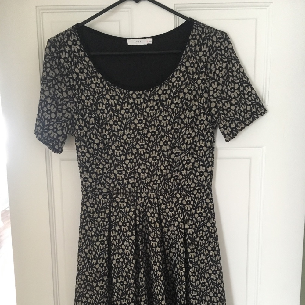 Black and Gold Dress w/ full skirt.